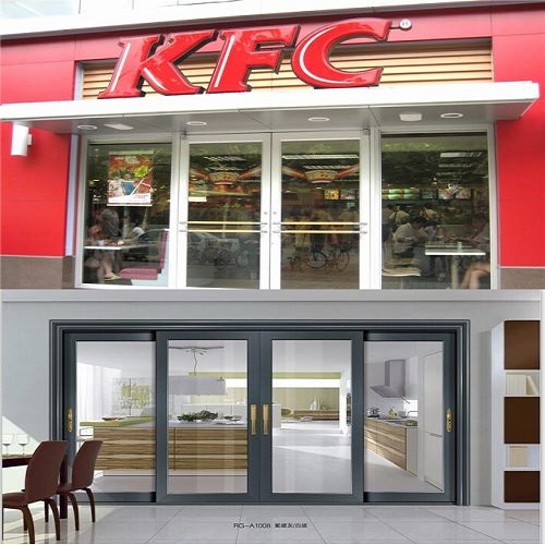 地彈門案例,玻璃推拉門案例