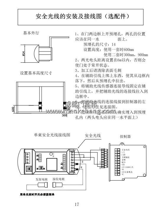 ltc自動門安全光線說明書
