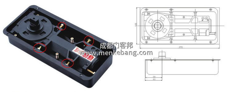玻璃門地彈簧怎么調矮,玻璃門地彈簧高低怎么調